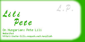 lili pete business card